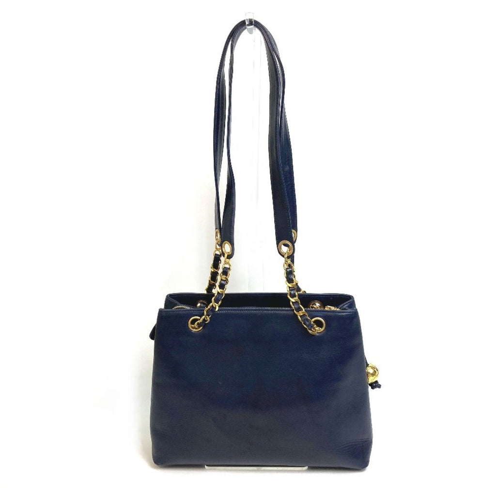 Vintage Front Pocket Tote Caviar Small