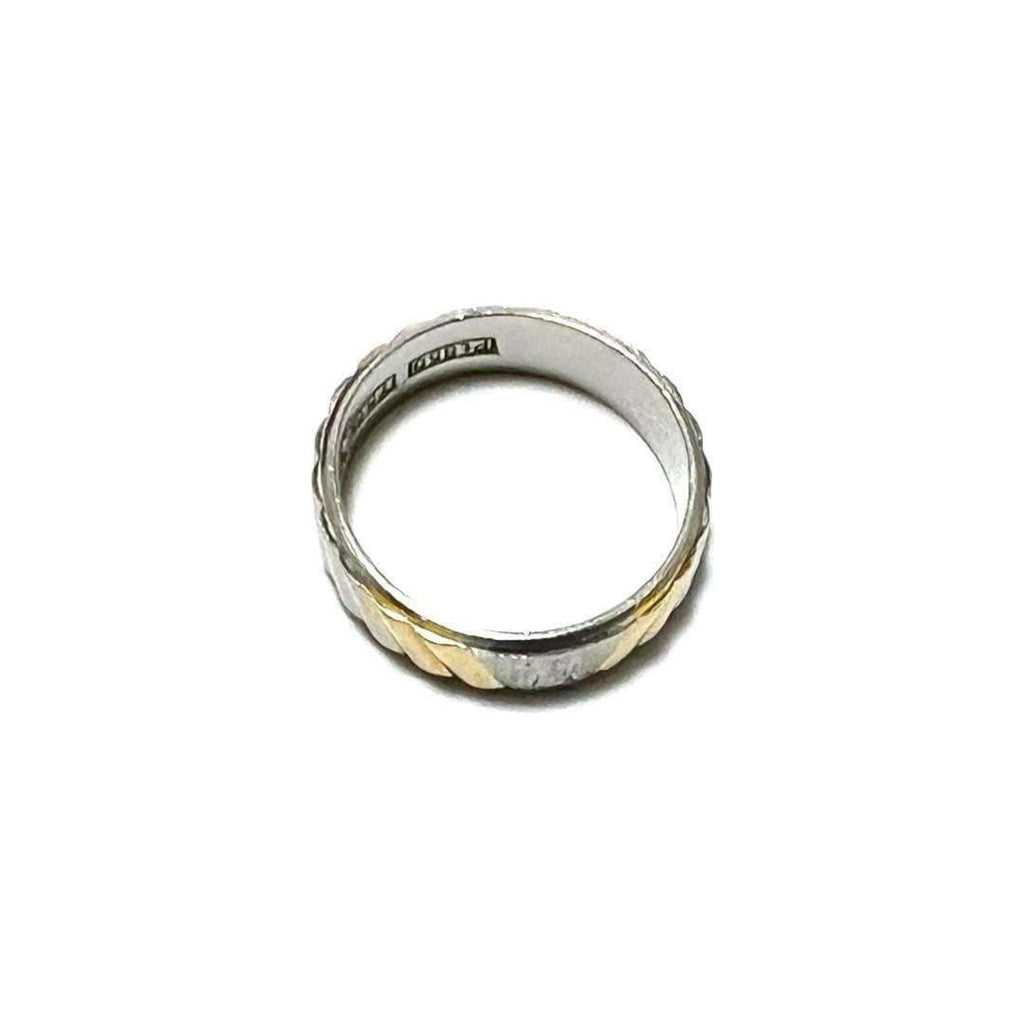 Trim Off Ring Platinum and 18K Yellow Gold