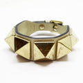 Bracelet Leather and Metal Ivory and Gold