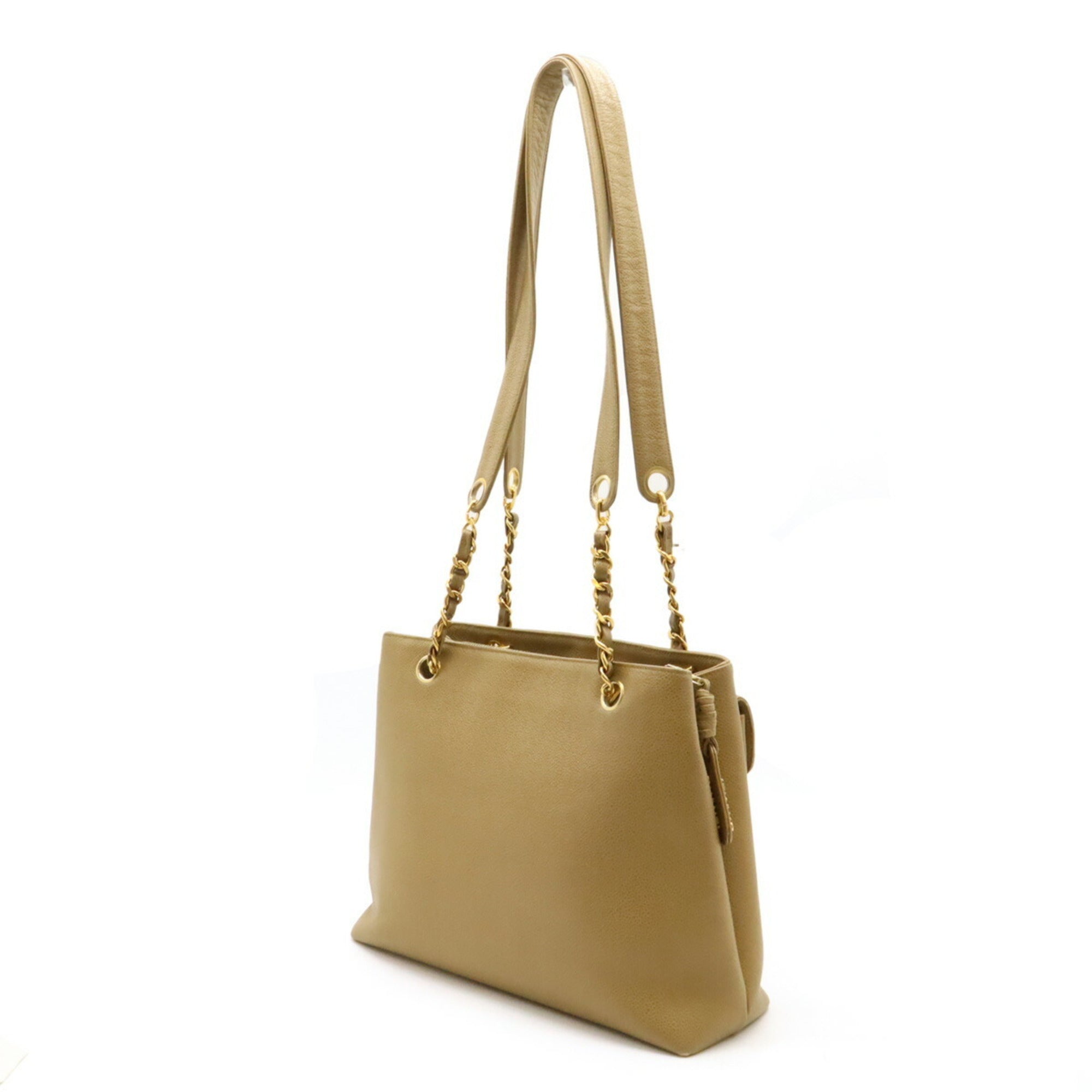 Vintage Front Pocket Tote Caviar Small