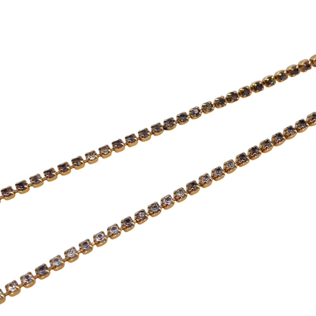 Sparkle Triomphe Pendant Necklace Metal and Rhinestone Gold