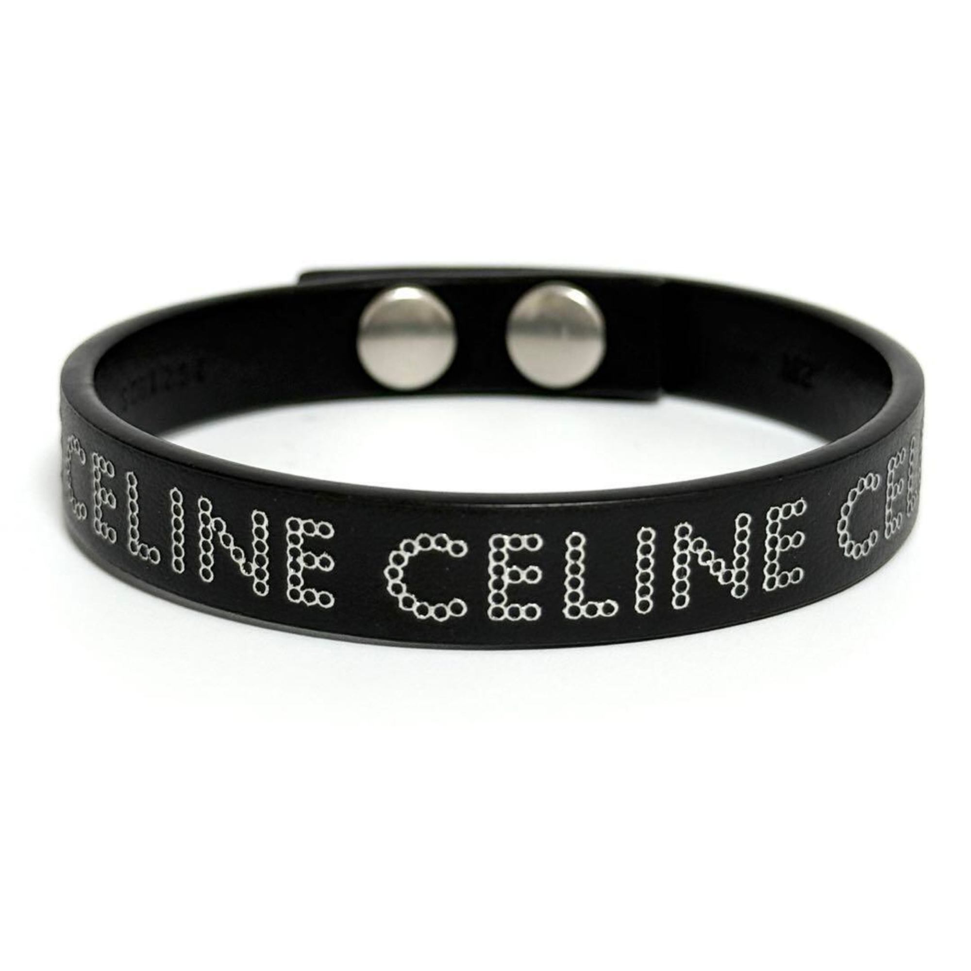 Monochrome Stud Bracelet Leather