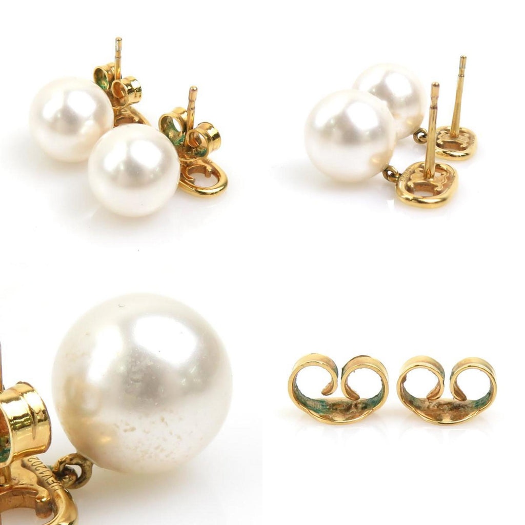 Pearl Earrings Artificial Pearl and Metal