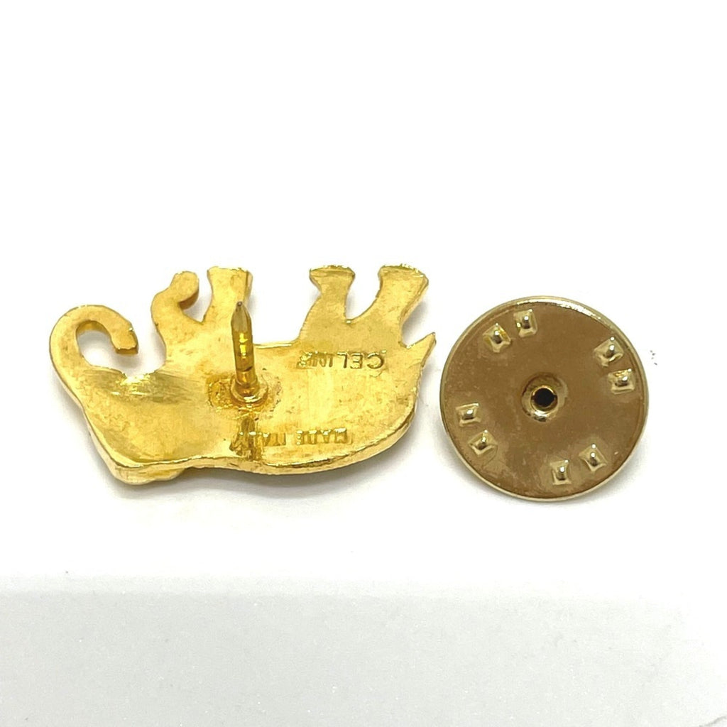 Pin Brooch Gold with Rhinestone