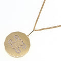 Pendant Necklace Gold Metal Locket Long Chain Triomphe