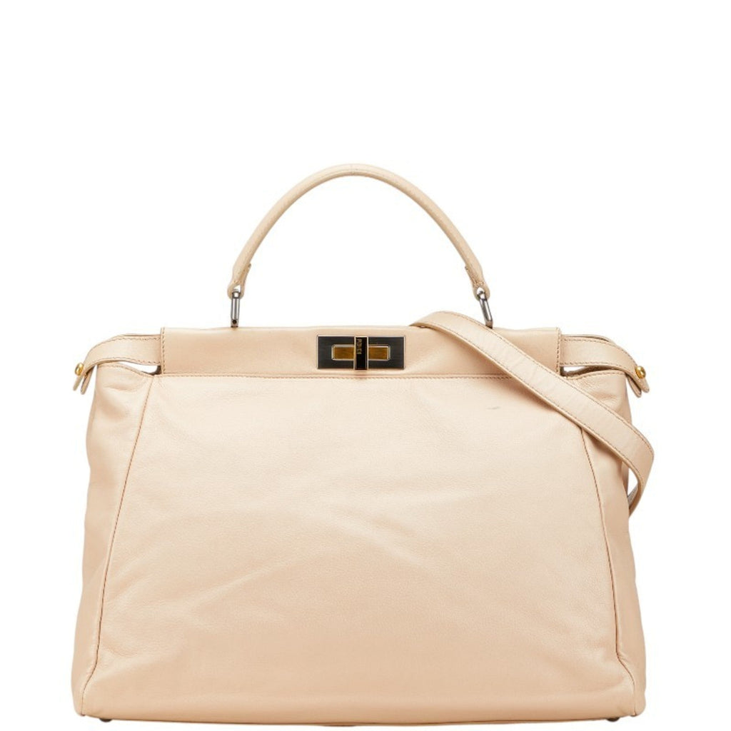 Peekaboo Bag Leather with Snakeskin Interior Large