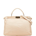 Peekaboo Bag Leather with Snakeskin Interior Large