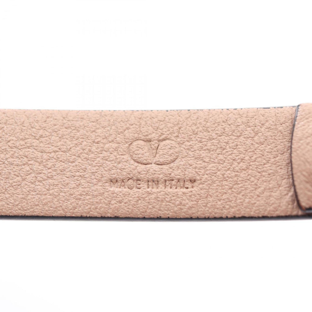 V Bracelet Gold and Leather