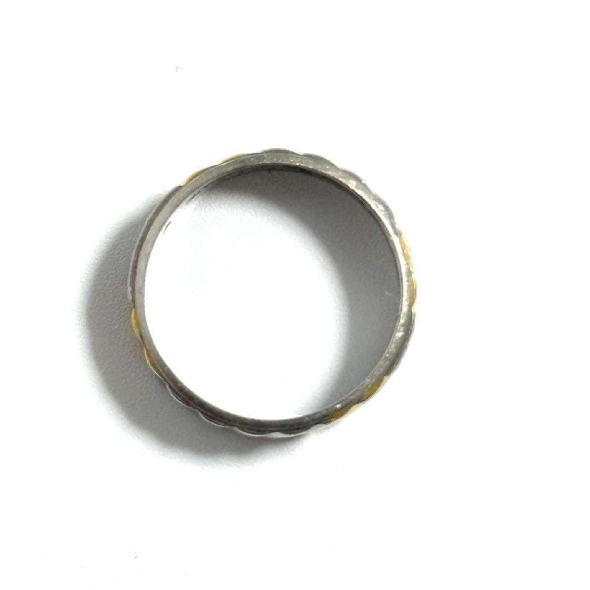 Triomphe Band Ring Platinum and 18K Yellow Gold