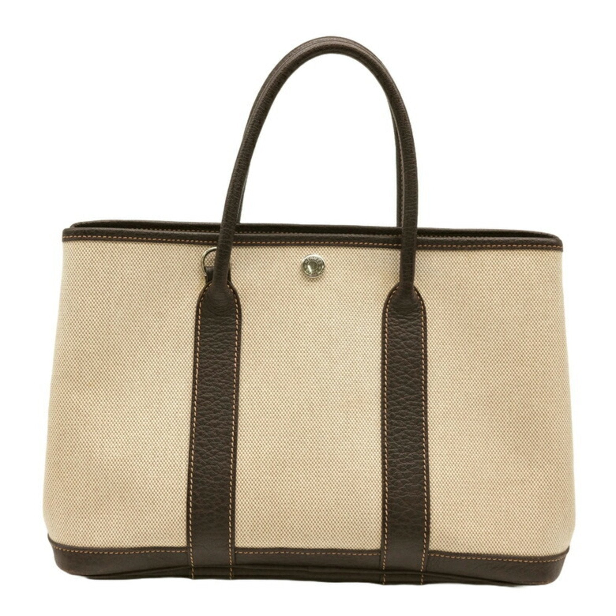 Garden Party Tote Toile and Leather 30