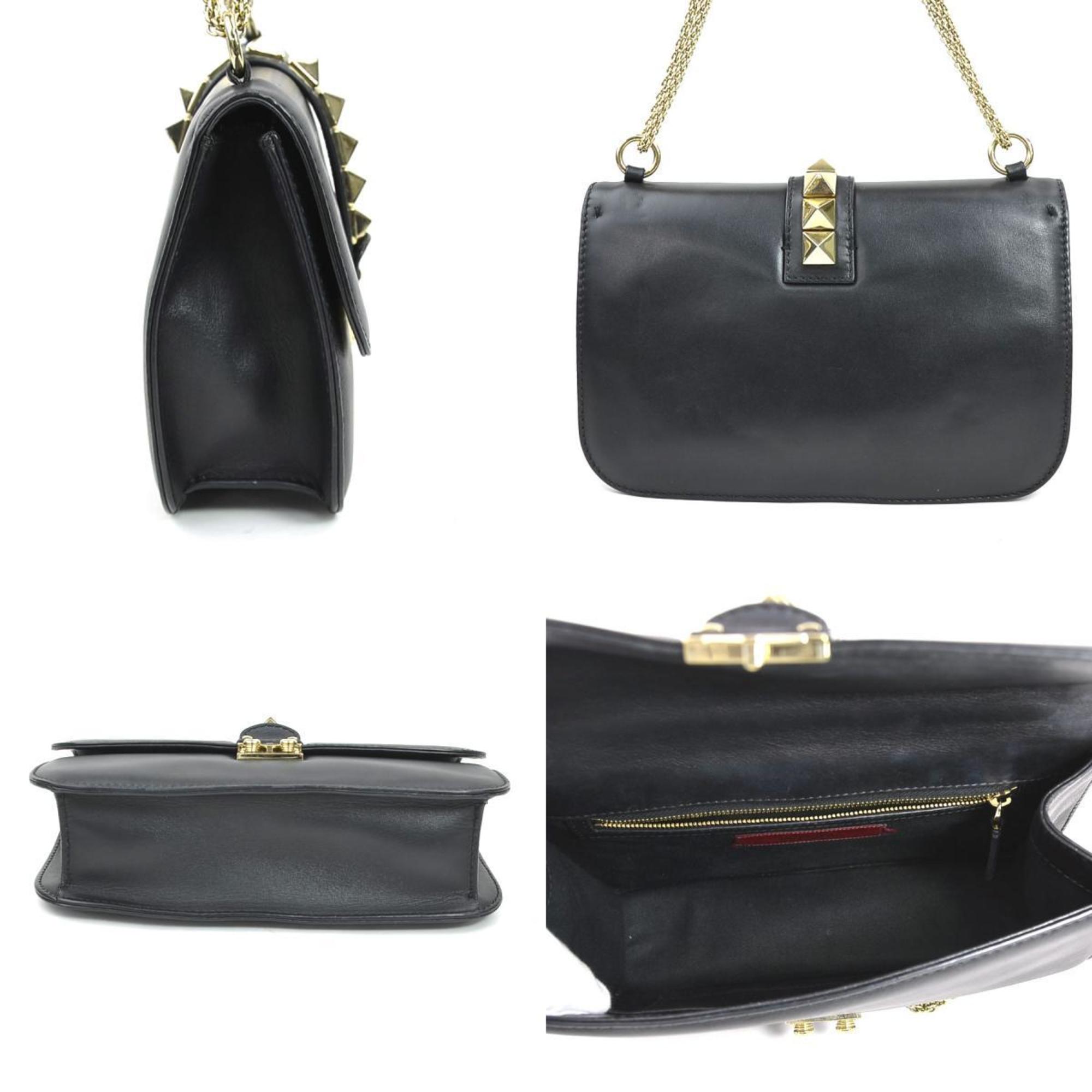 Glam Lock Shoulder Bag Leather Medium