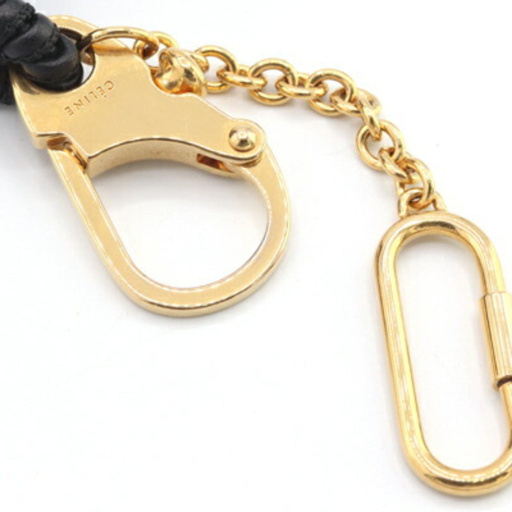 Bag Charm Leather and Metal Black Handbag Charm