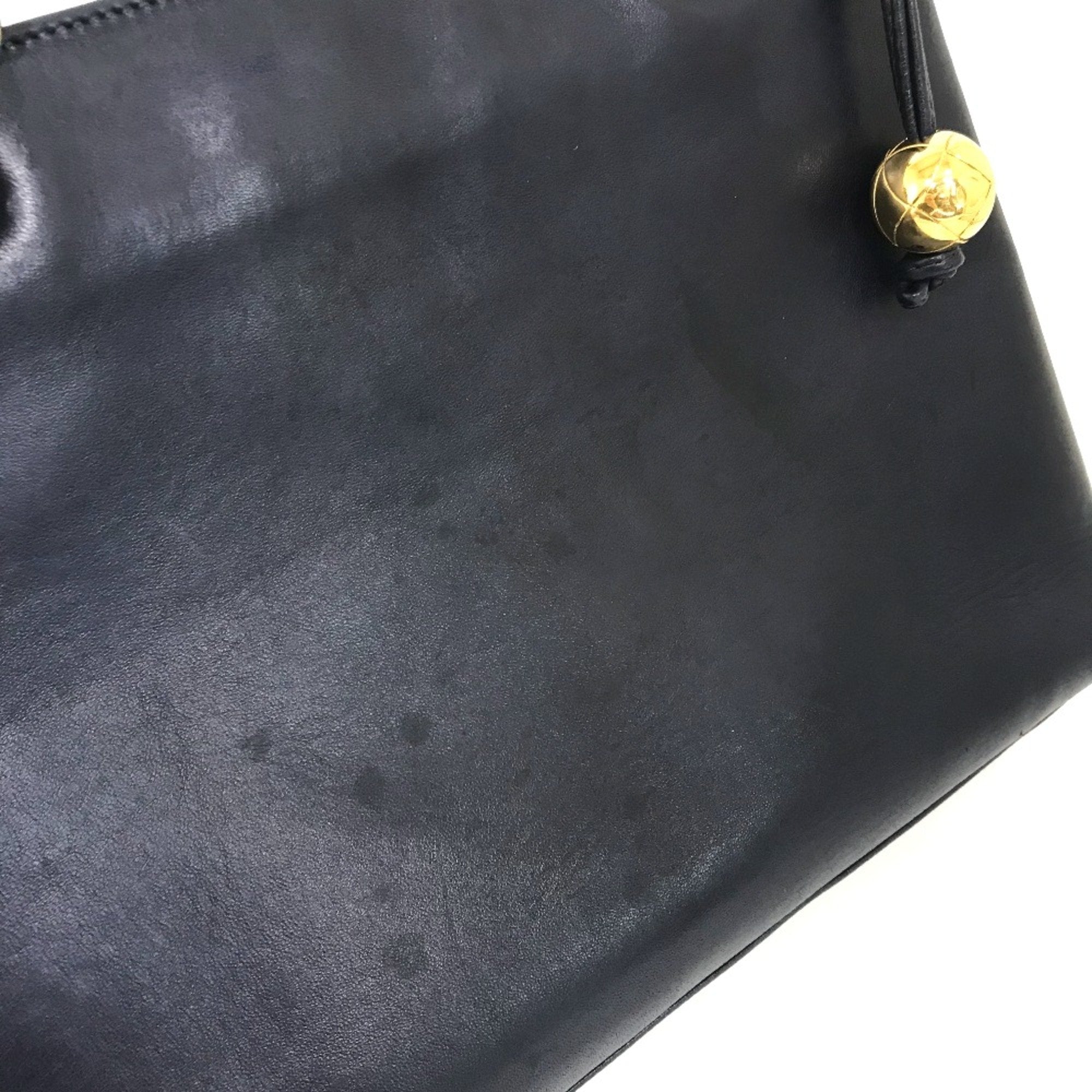 Vintage Front Pocket Tote Caviar Small