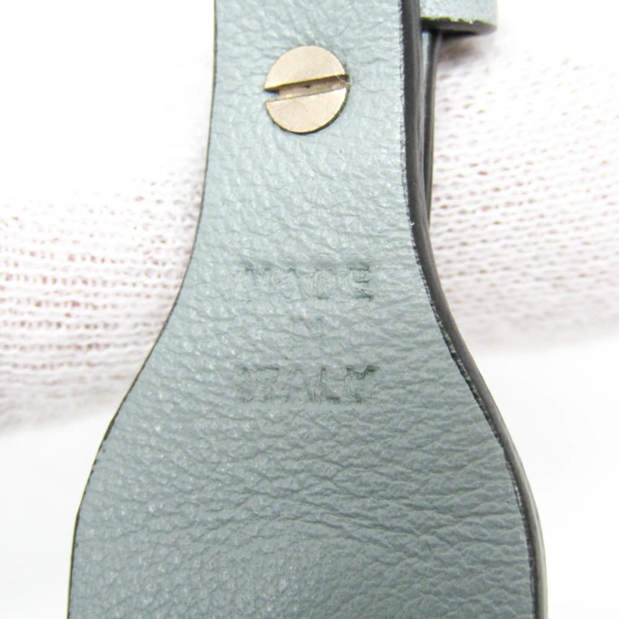 Studs Bracelet Leather and Metal Blue