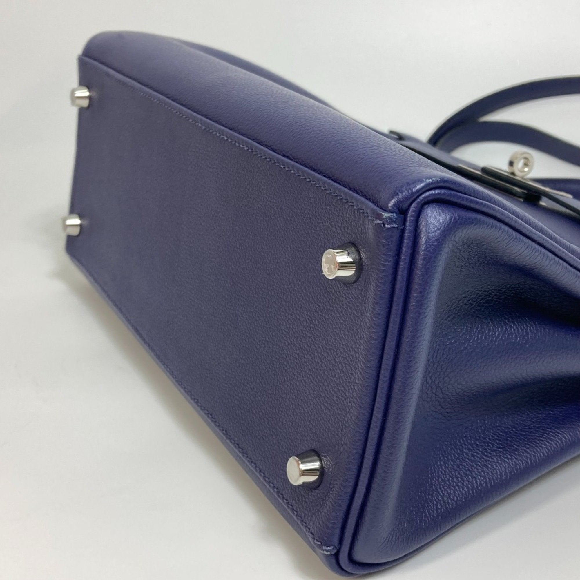 Kelly Handbag Verso Evercolor with Palladium Hardware 28