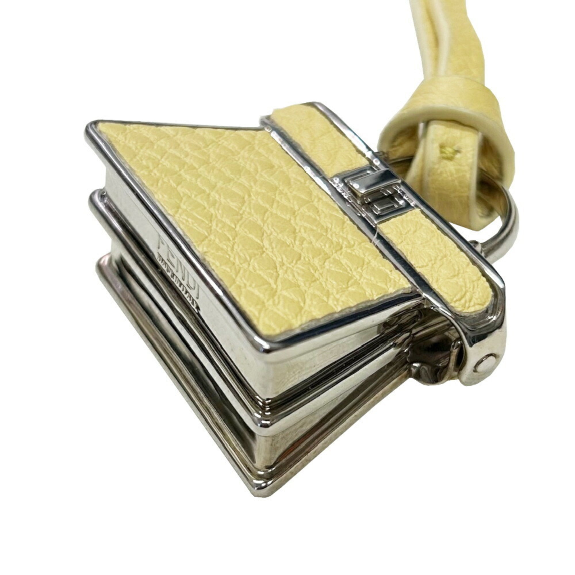 Charm Yellow Leather Handbag Charm