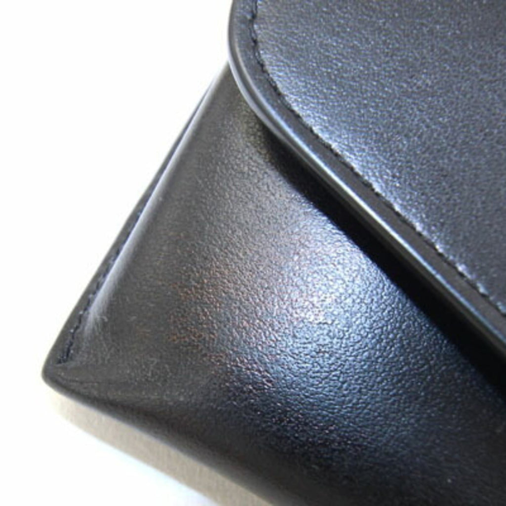 Triangle Logo Envelope Chain Crossbody Bag Leather