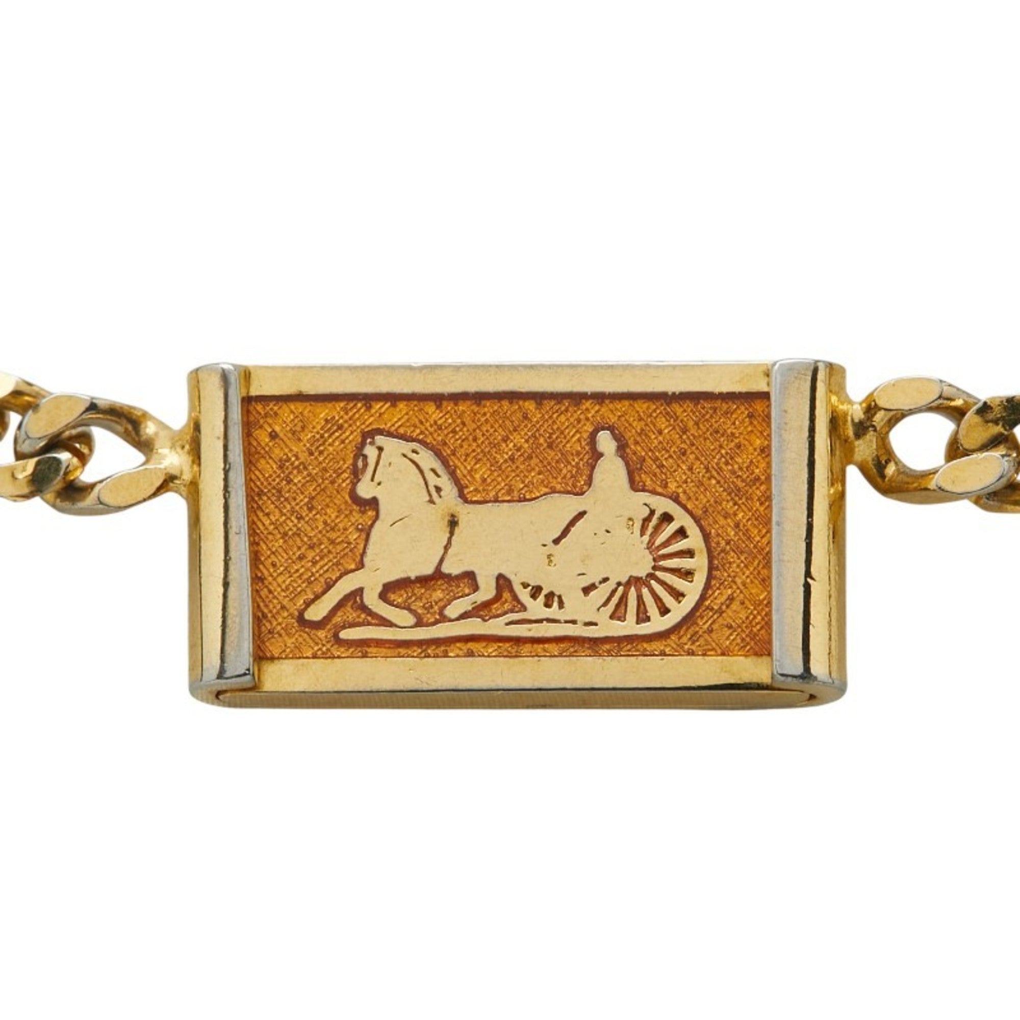 Carriage Pendant Necklace Gold Plated