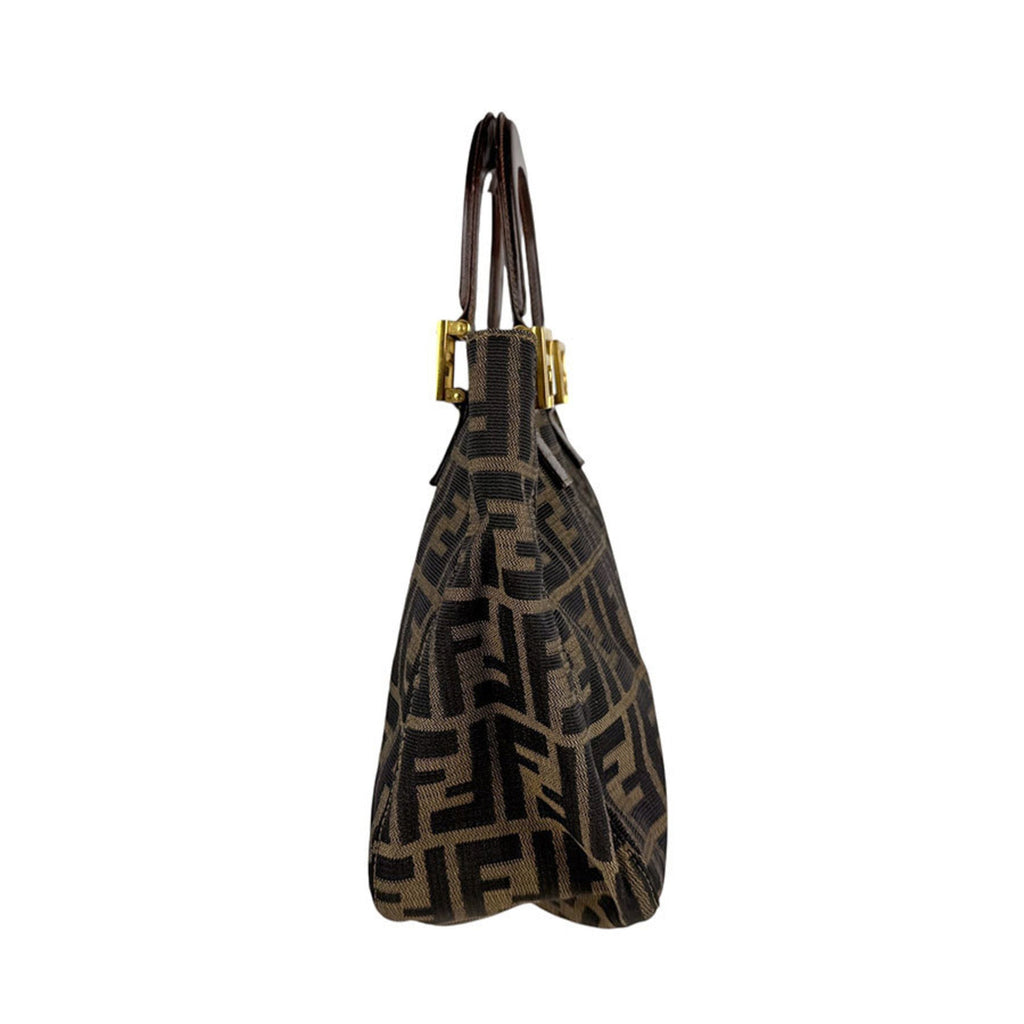 Vintage FF Handle Tote Zucca Canvas Small