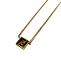 Forever Plate FF Necklace Gold