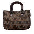 Vintage FF Handle Tote Zucca Canvas Small