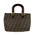 Vintage FF Handle Tote Zucca Canvas Small