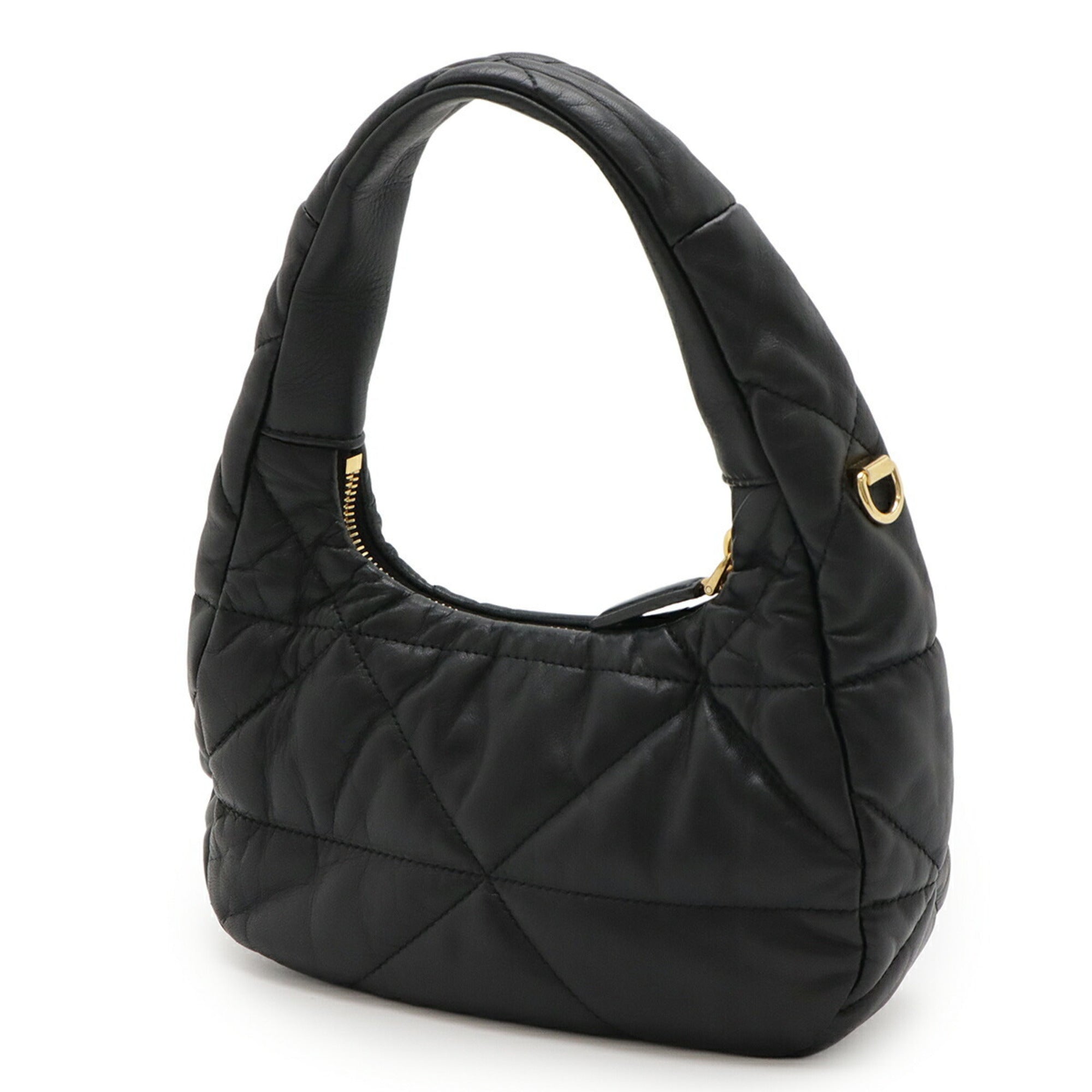 System Convertible Shoulder Bag Quilted Nappa Leather