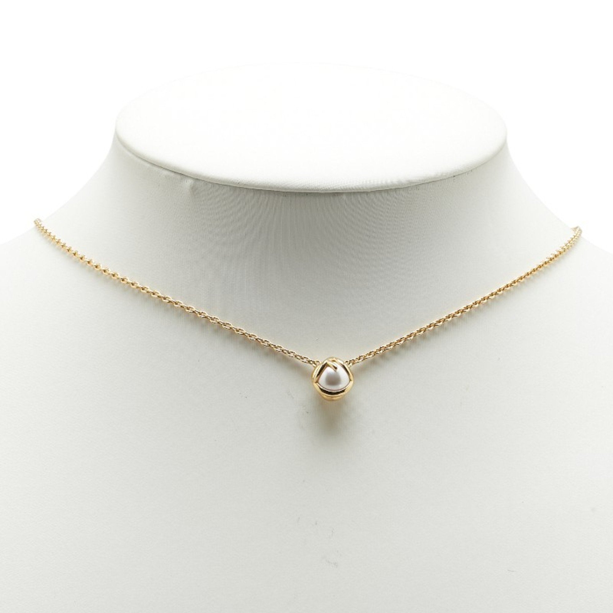 Pendant Necklace Gold With Artificial Pearl