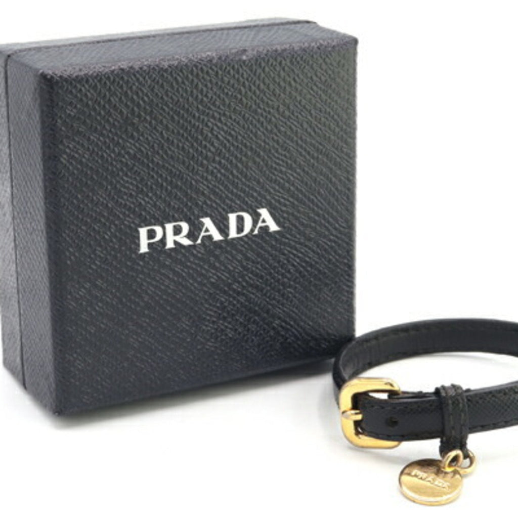 Leather and Gold Bracelet Black and Gold
