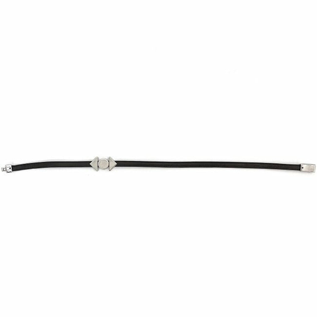 Bracelet Black Nero Leather and Metal