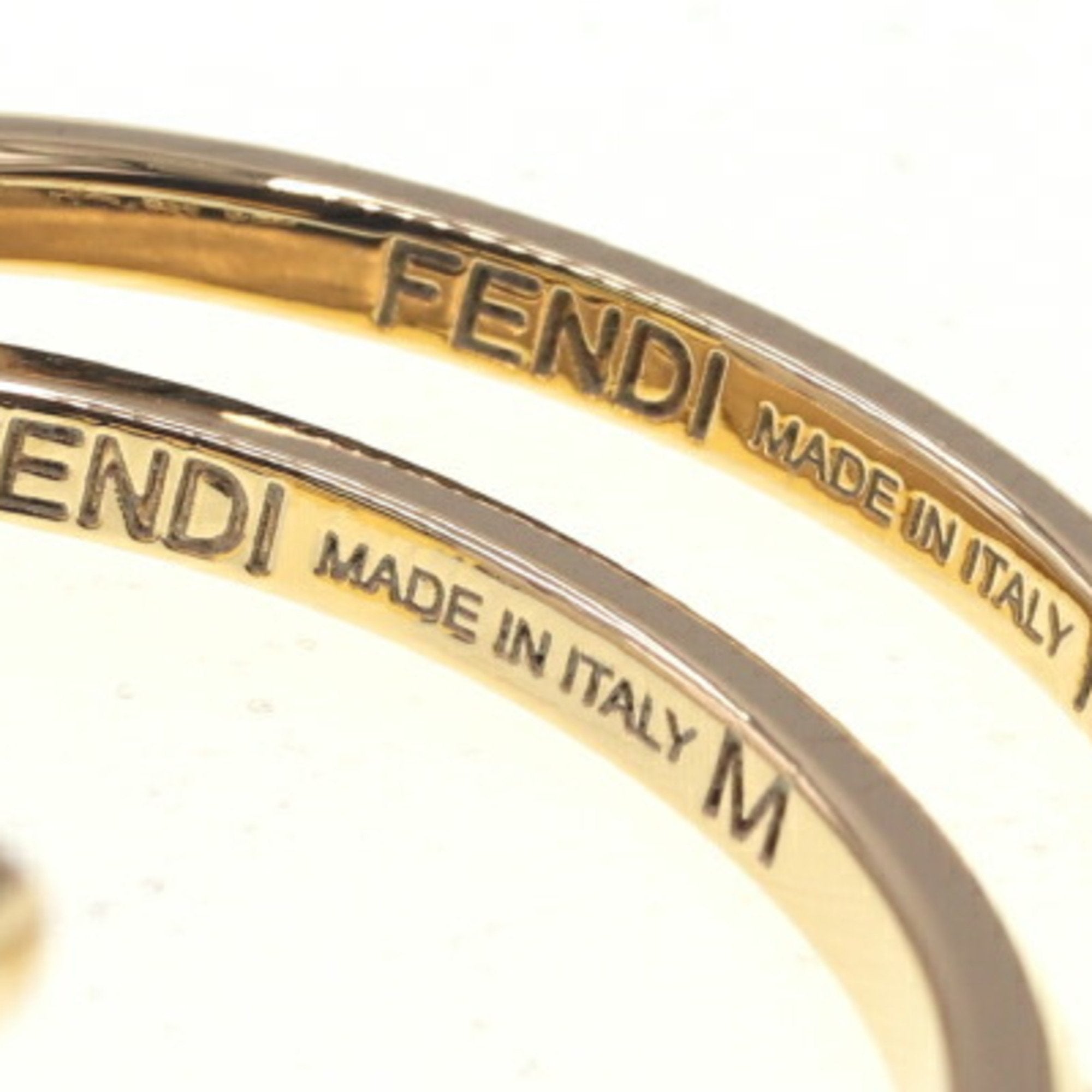 FF Double Band Ring Gold Metal