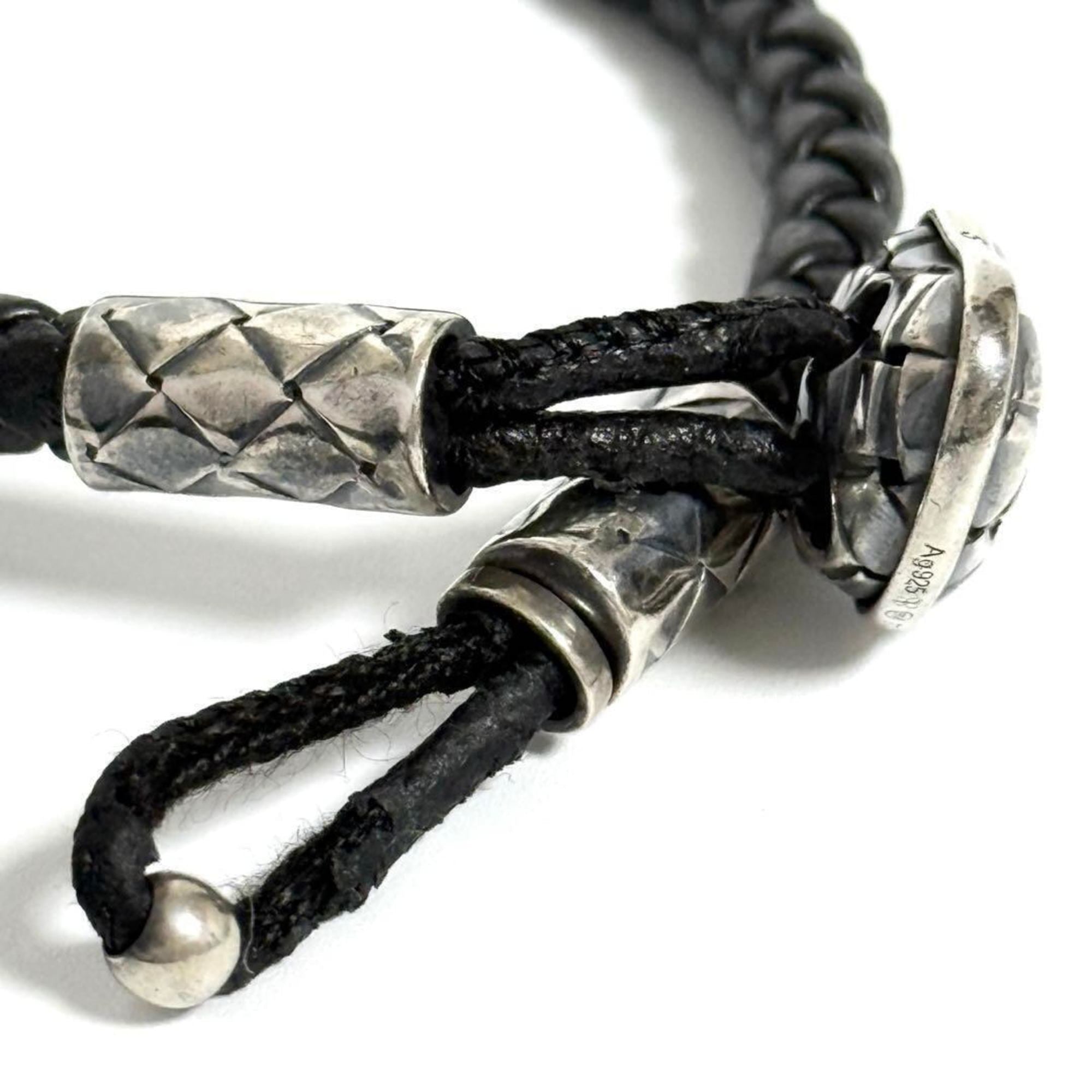 Charm Bracelet Leather and Sterling Silver