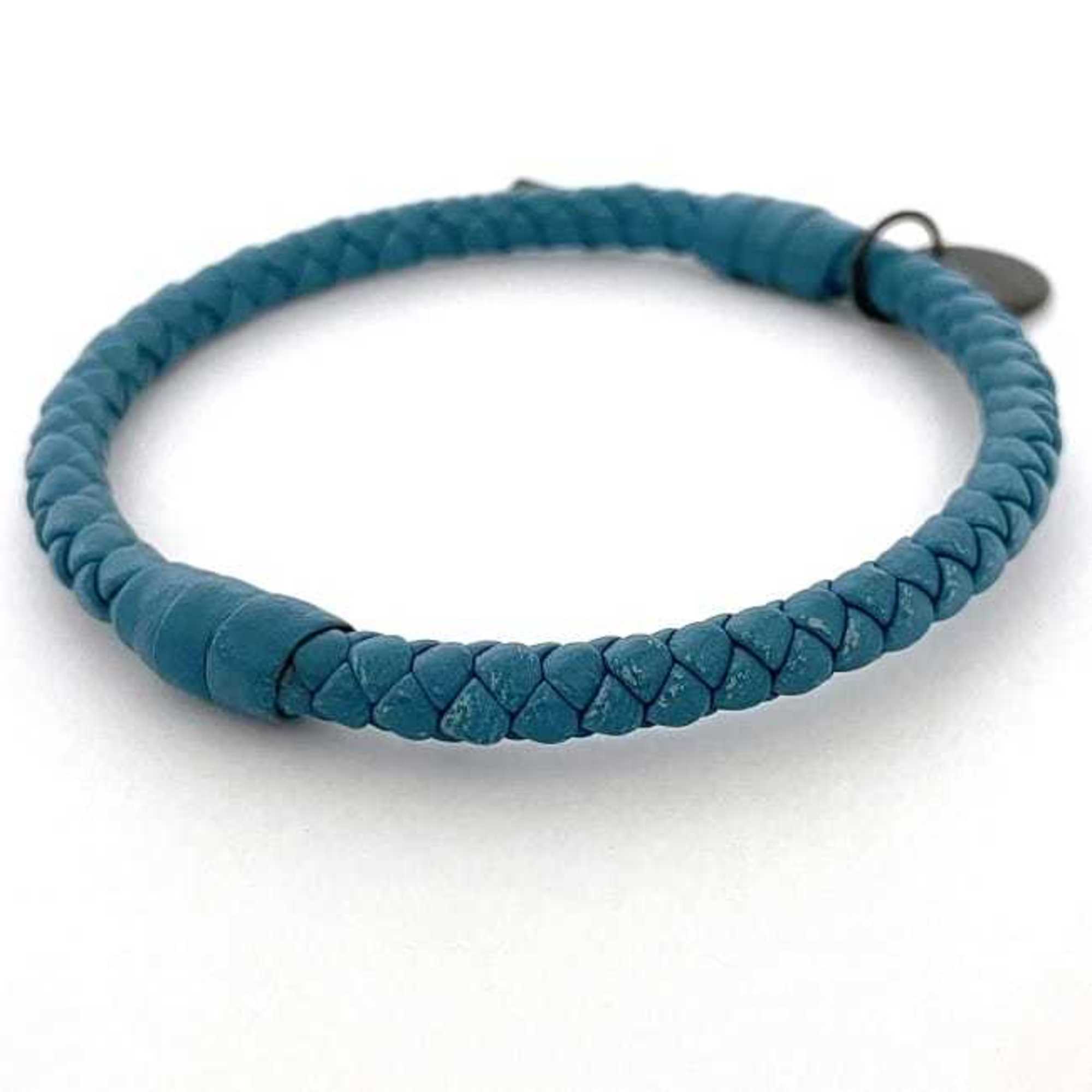 Leather Bracelet Light Blue