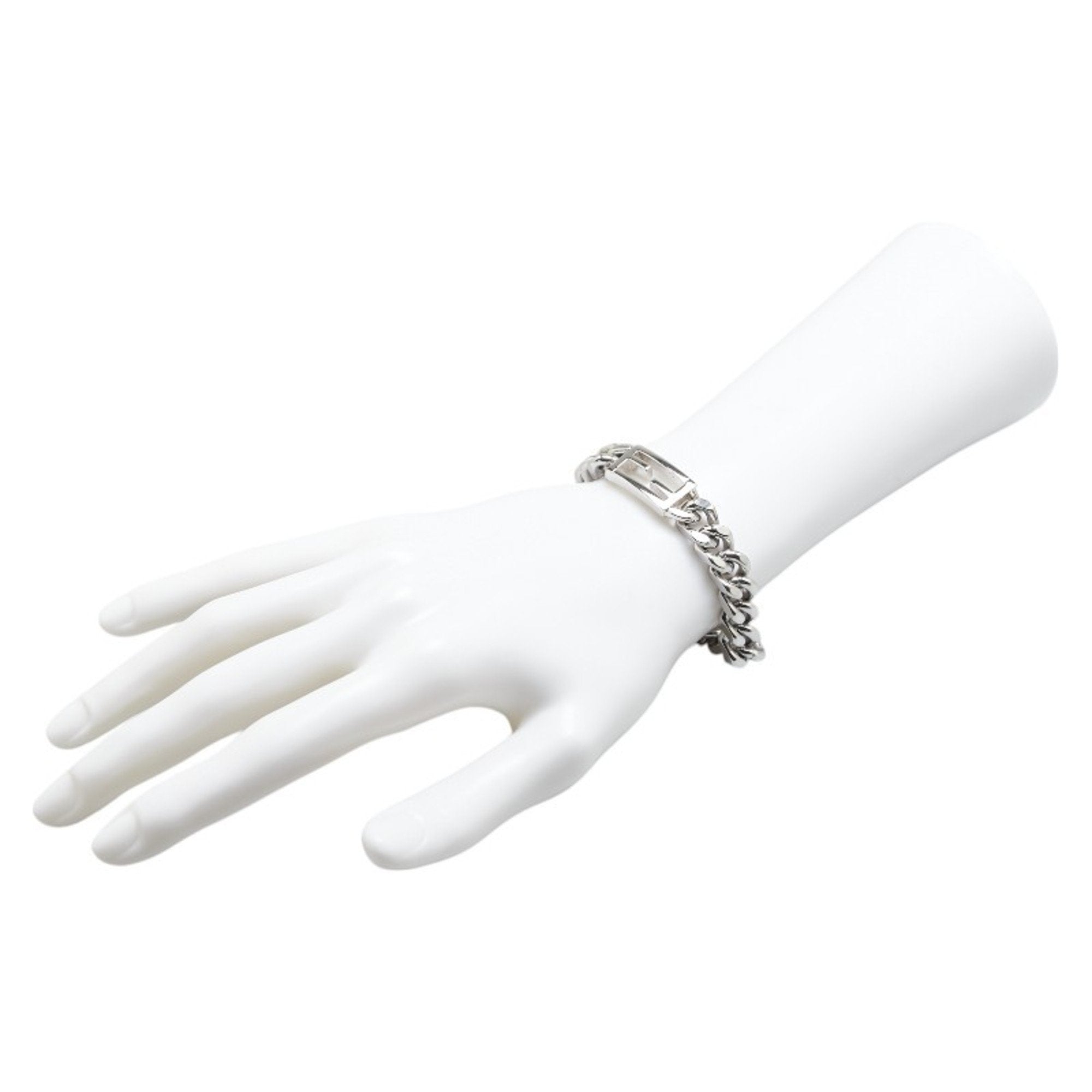 Baguette Chain Bracelet Sterling Silver