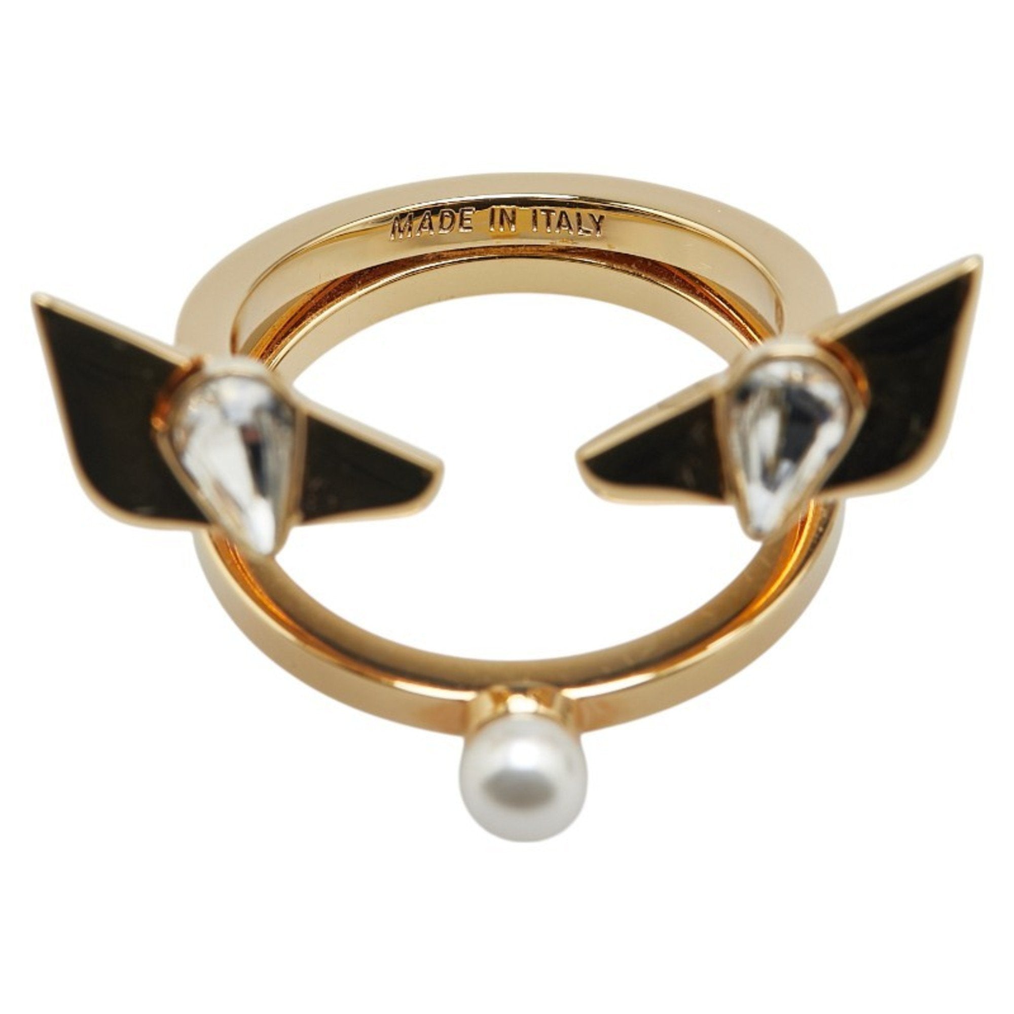 Band Ring Gold with Rhinestone