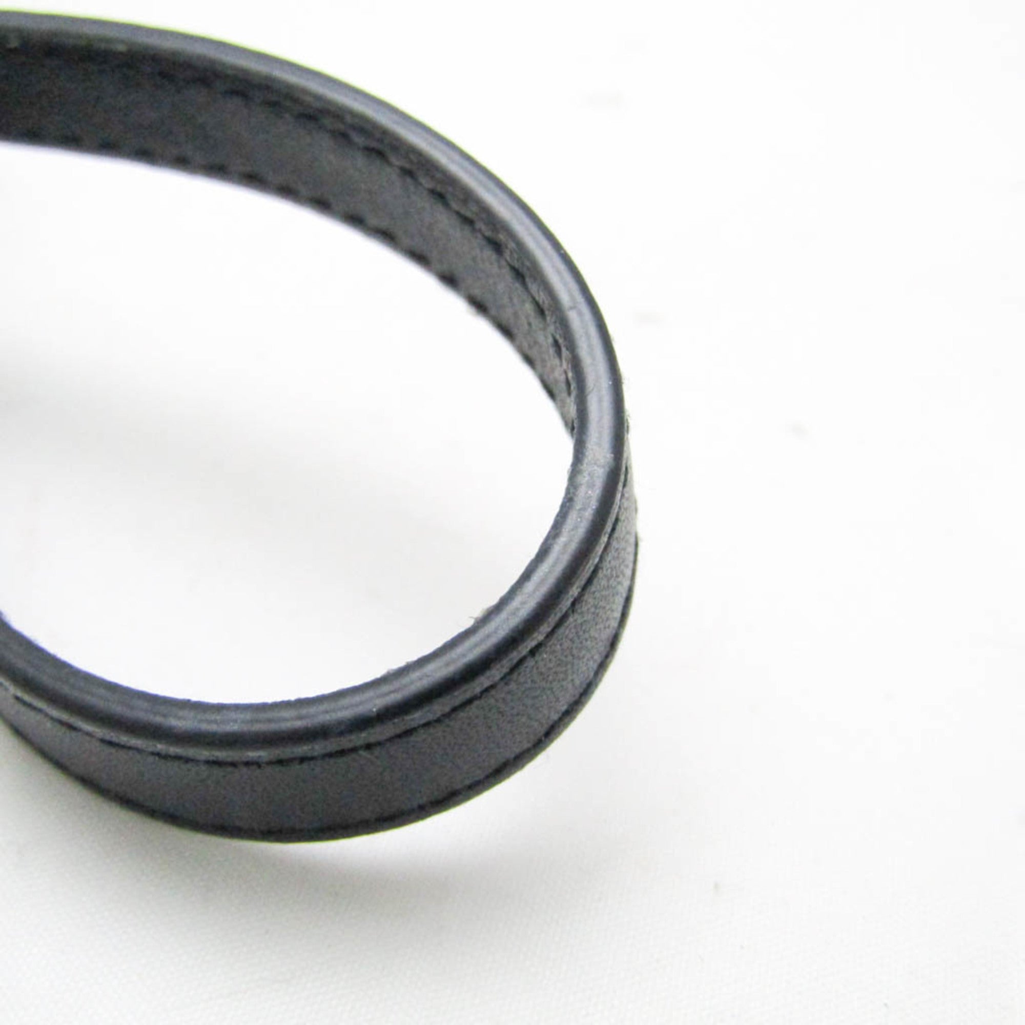 Bracelet Leather and Metal Black and Gold