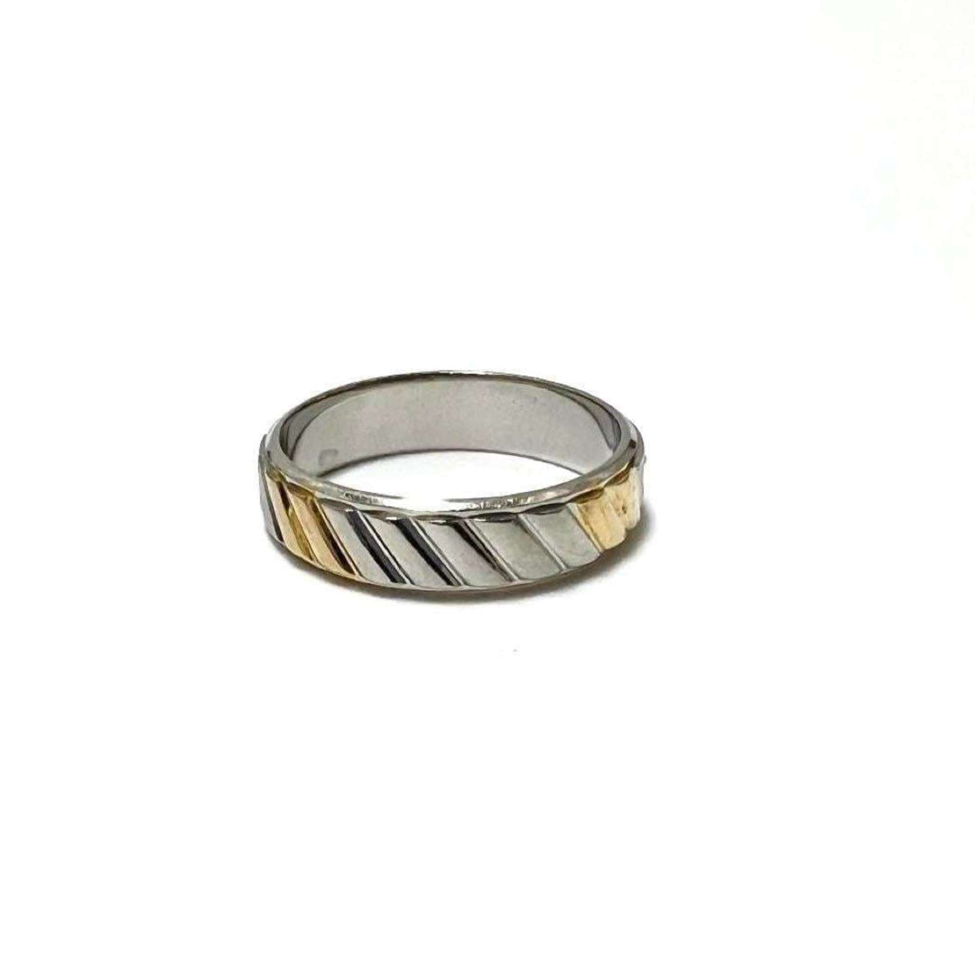 Trim Off Ring Platinum and 18K Yellow Gold