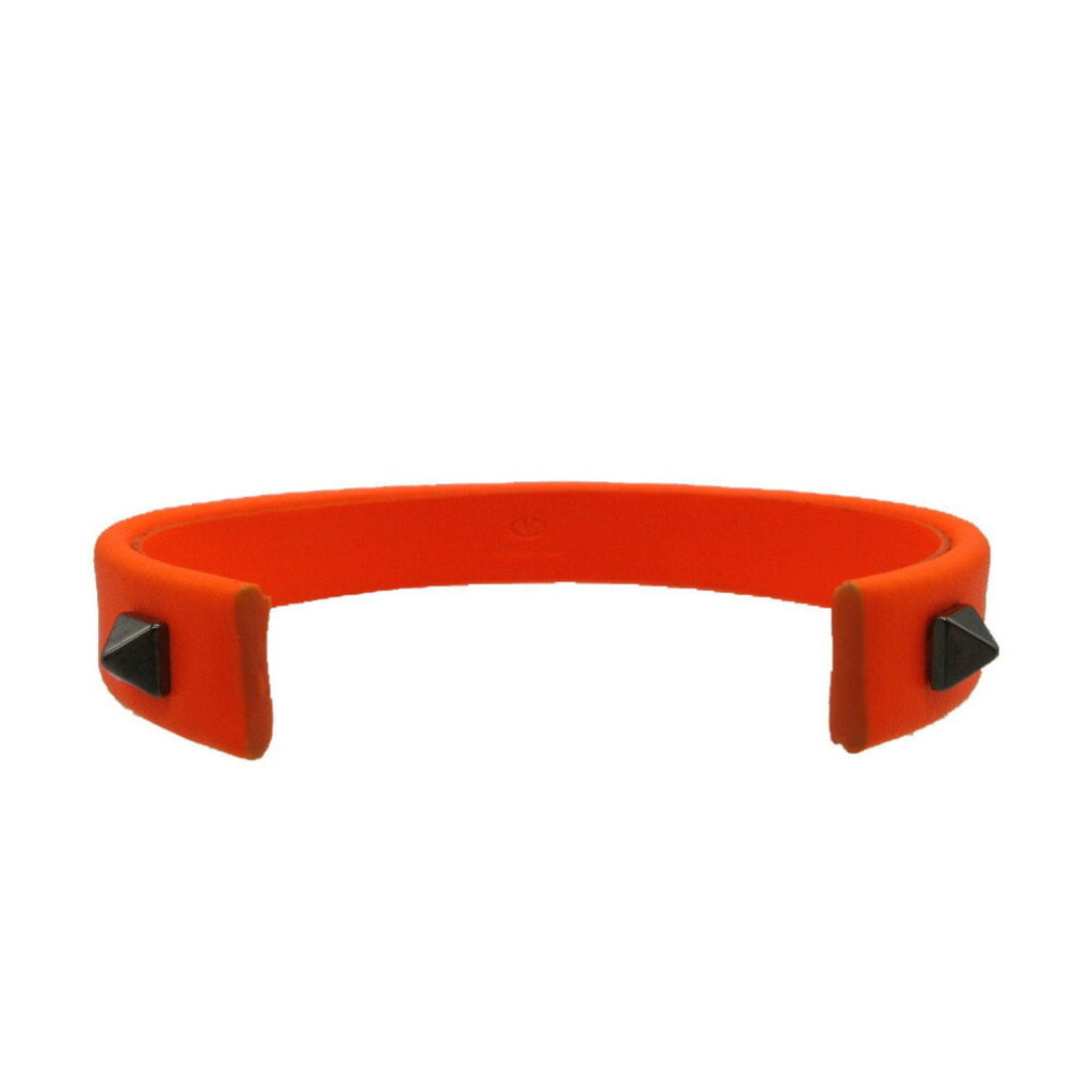 Bangle Rubber Black and Orange Bracelet