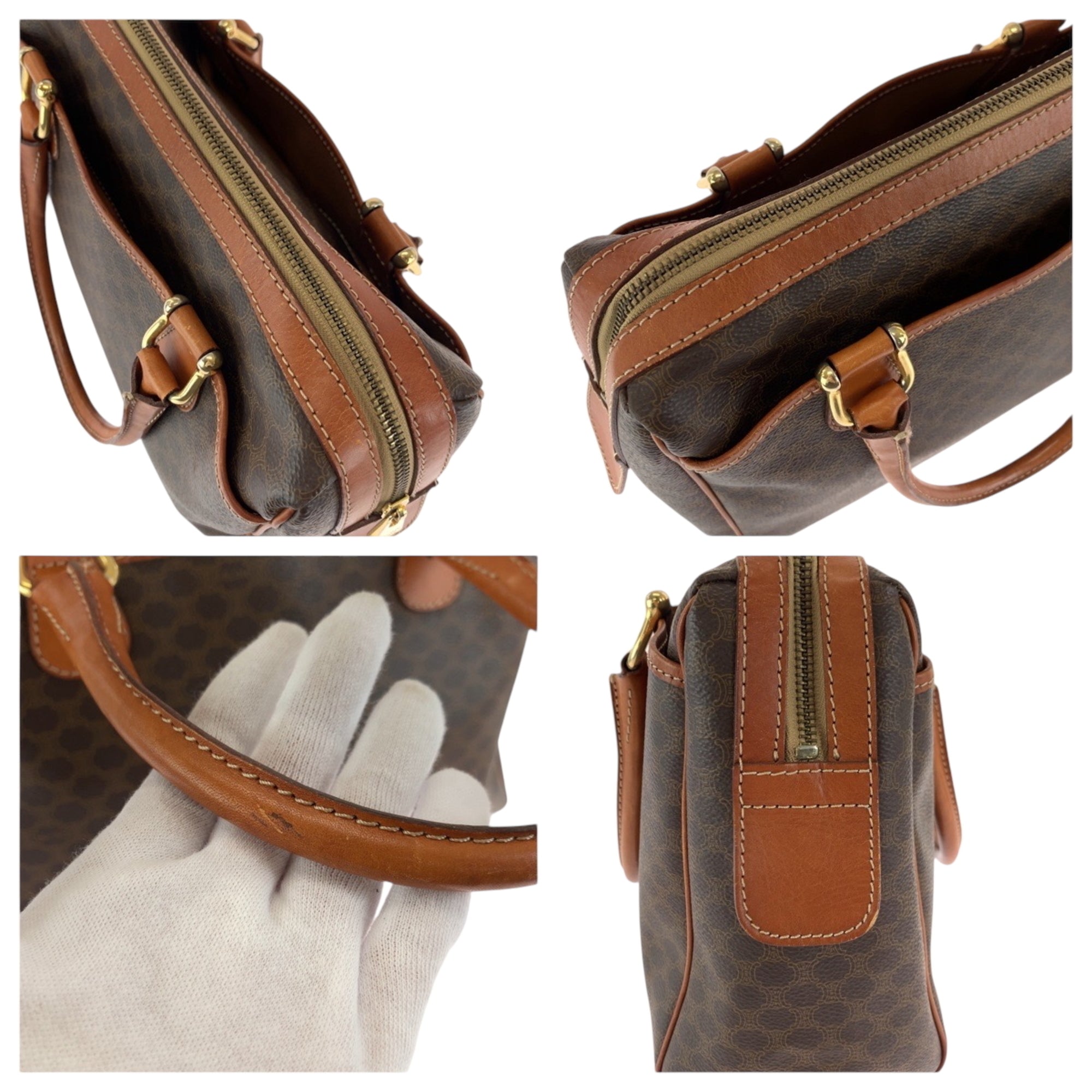 Vintage Duffle Bag Macadam Coated Canvas Large