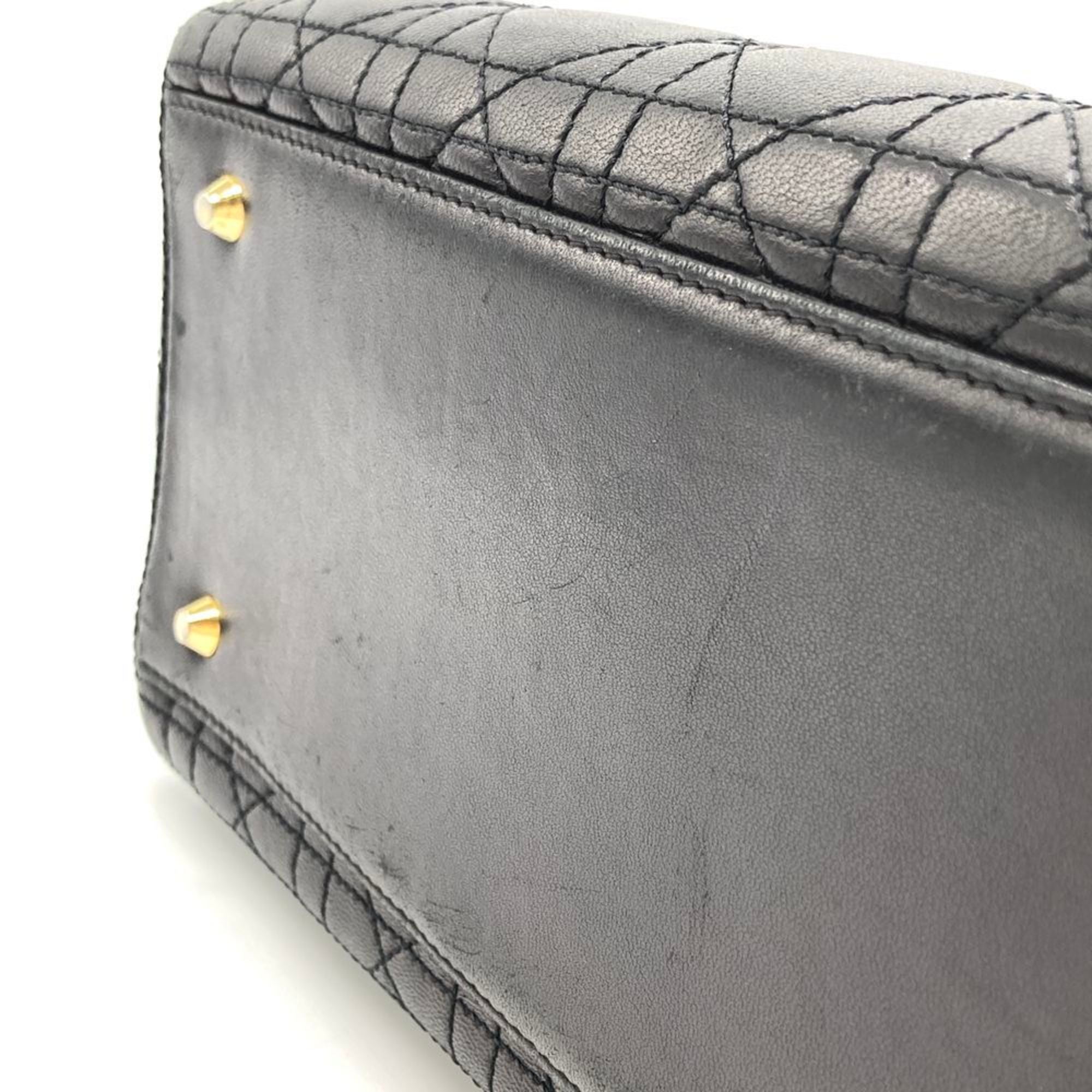 Vintage Lady Dior Bag Cannage Quilt Lambskin Medium