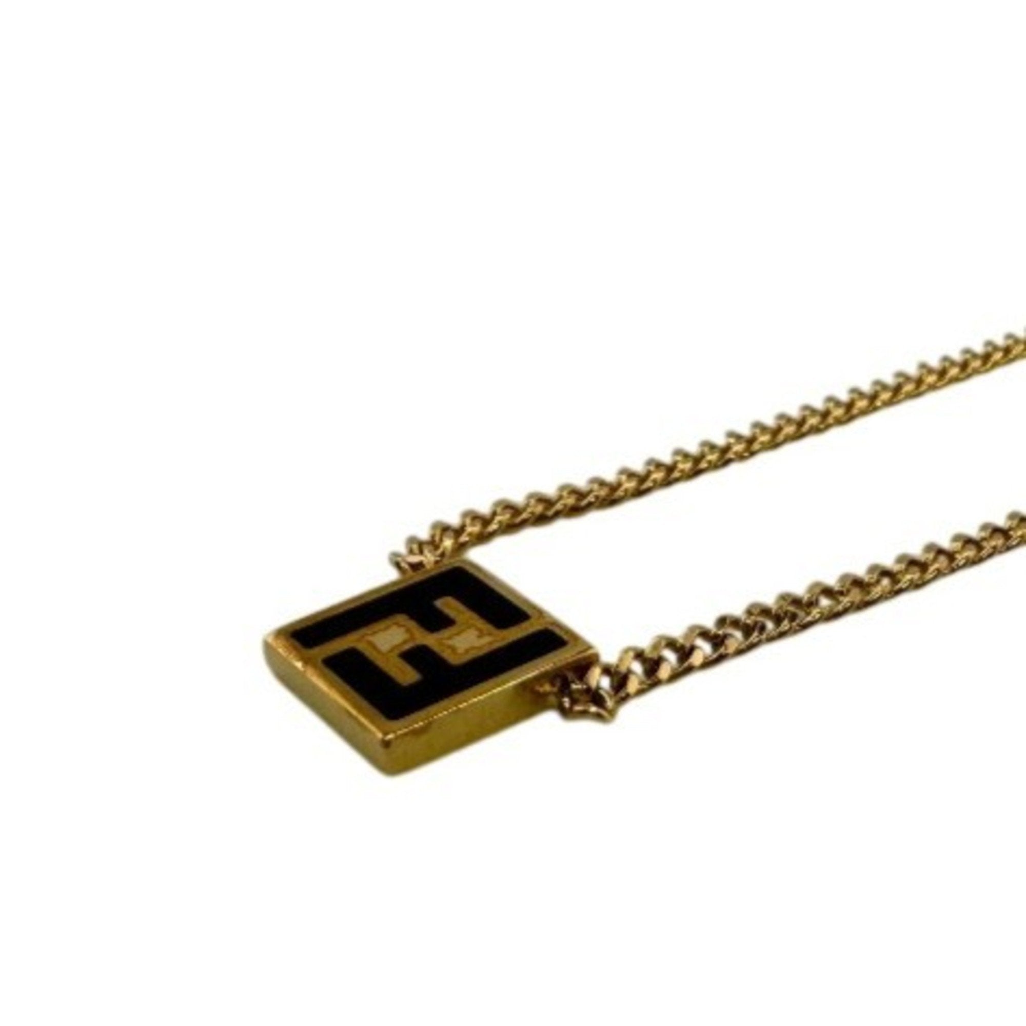 Forever Plate FF Necklace Gold