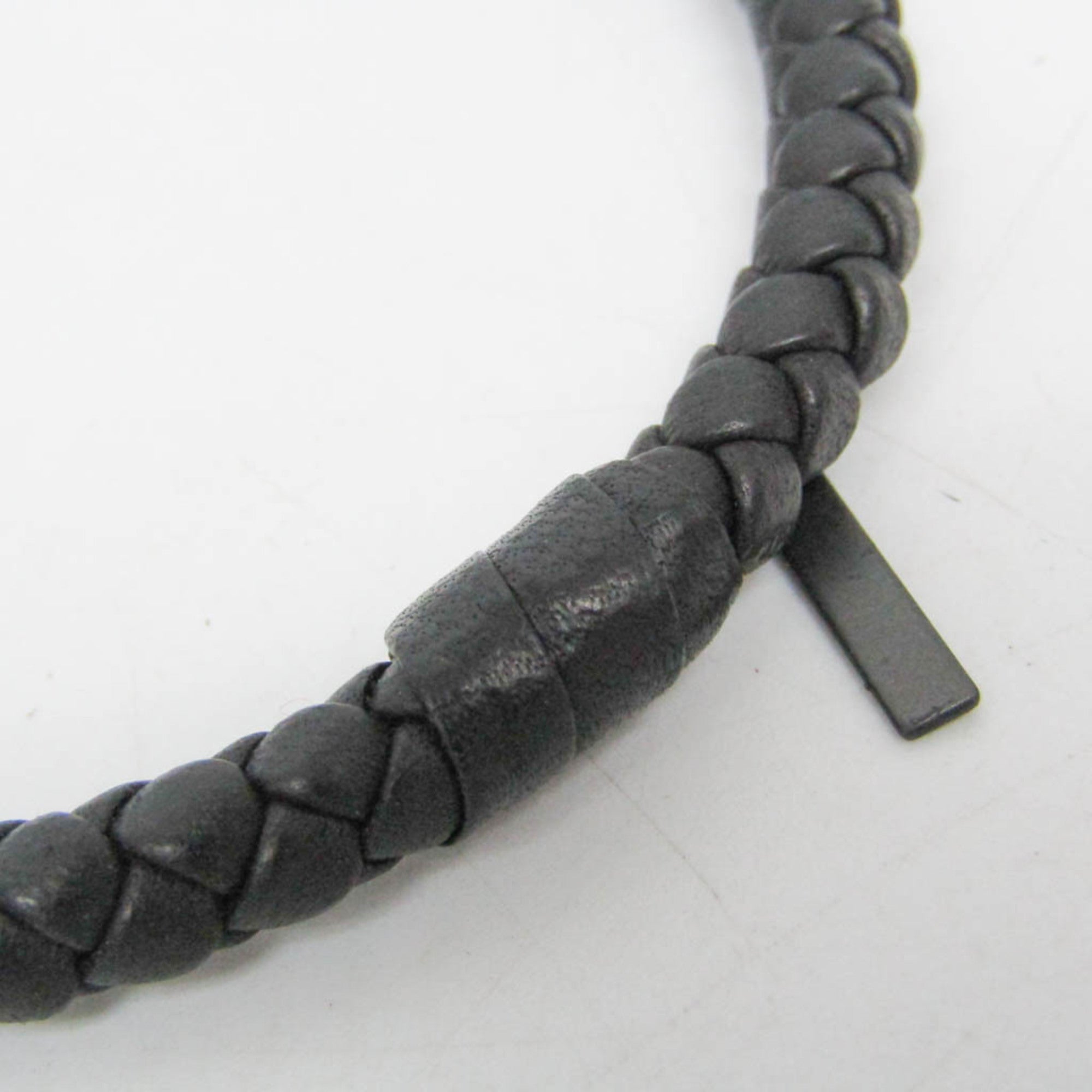 Intrecciato Bracelet Leather Black