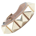 Bracelet Pink Beige and Gold Leather