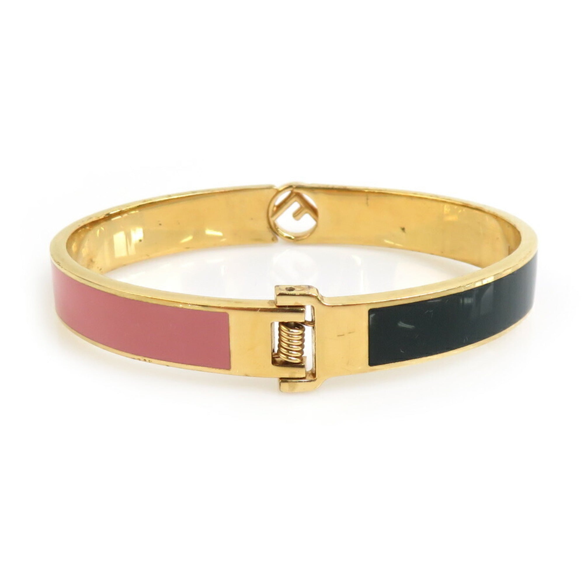Bangle Metal Black and Pink Gold Bracelet