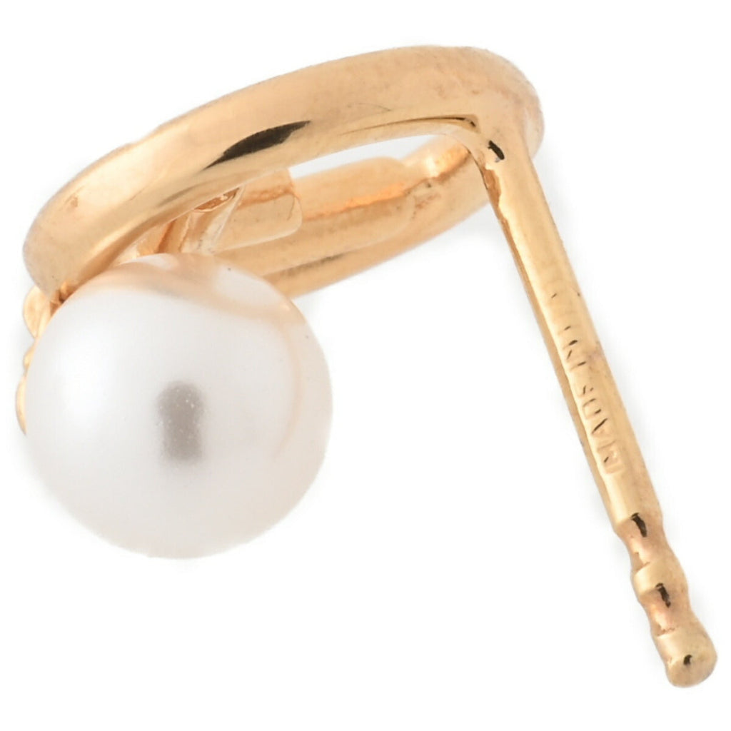 Earrings Pearl Gold-Tone Metal