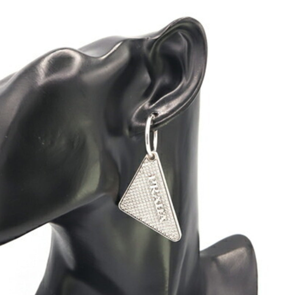 Single Earring Crystal Sterling Silver