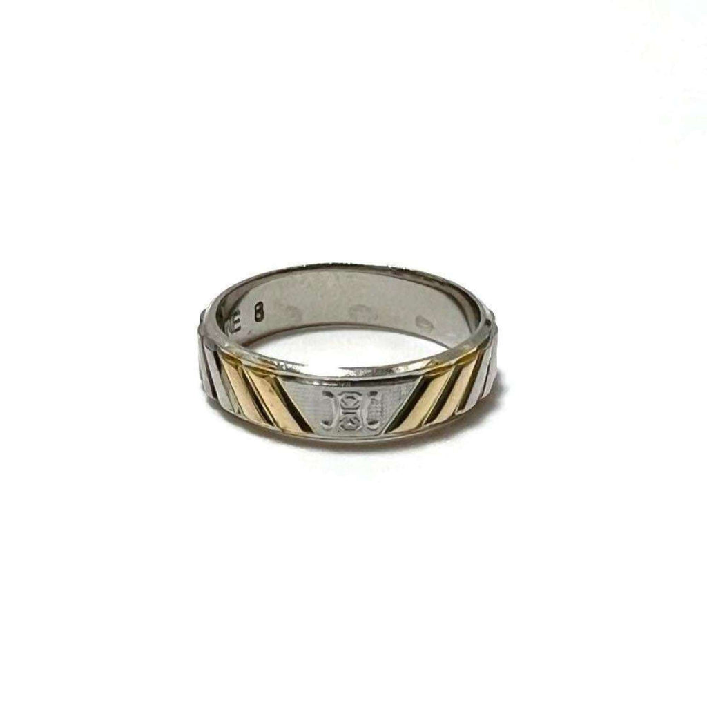 Trim Off Ring Platinum and 18K Yellow Gold