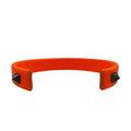Bangle Rubber Black and Orange Bracelet