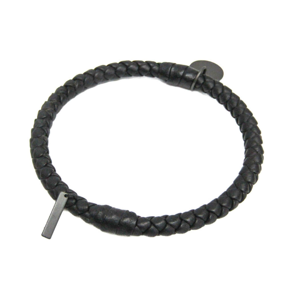 Intrecciato Bracelet Leather Black