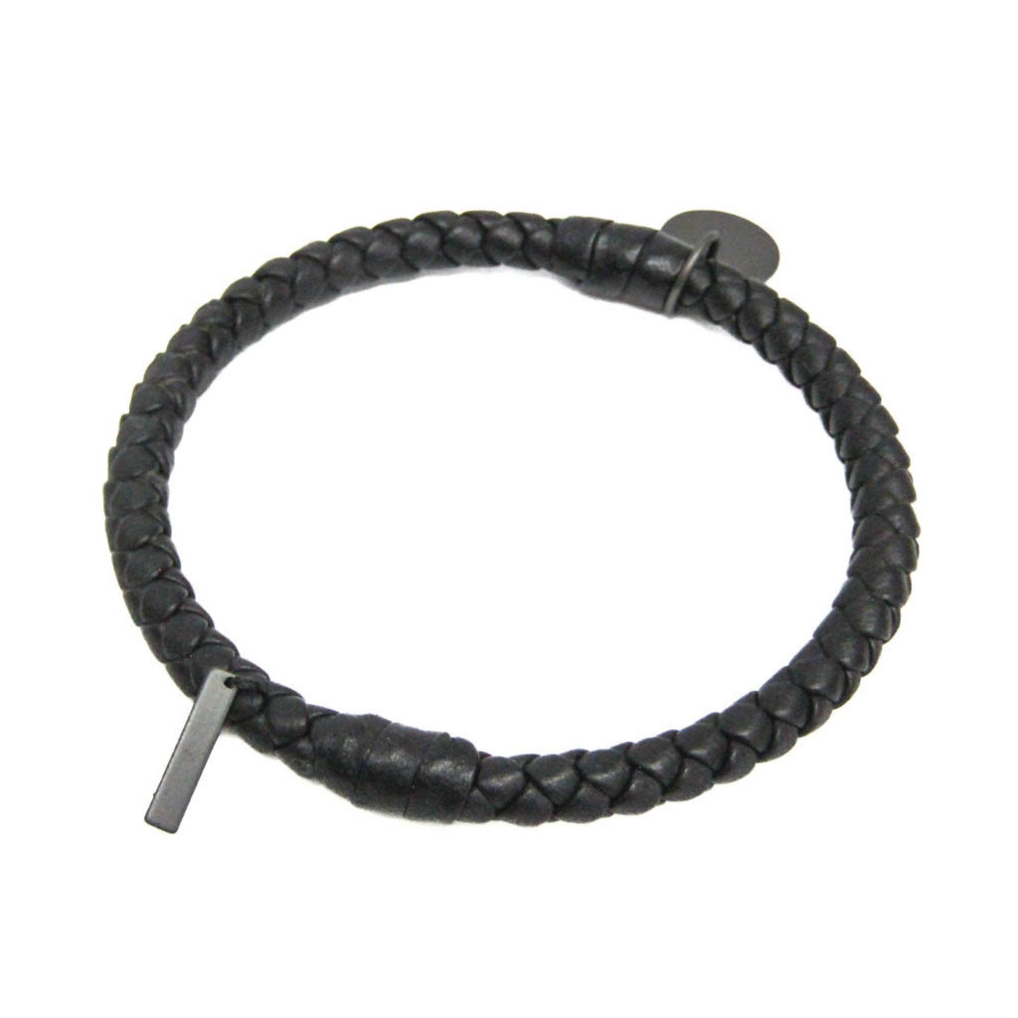 Intrecciato Bracelet Leather Black